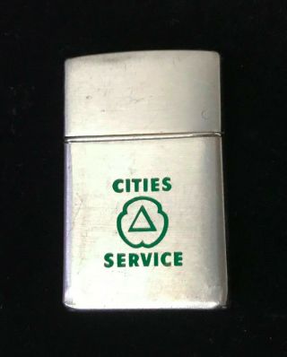 Vintage Wind Master Lighter Advertising Cities Service Brown & Bigelow