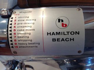 Vintage 1940s Hamilton Beach Chrome Stand Mixer Model K 2 Glass Bowls,  2 Beaters 3