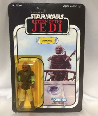 Rotj 65 Back Weequay Vintage Star Wars Kenner Return Of The Jedi Unpunched Toy