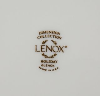 Lenox Holiday Platinum Accent Salad Plates Set of 5 Vintage Fine China Christmas 3