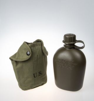 Vietnam War Us Army Usmc Military M56 M1956 Canteen And Cover