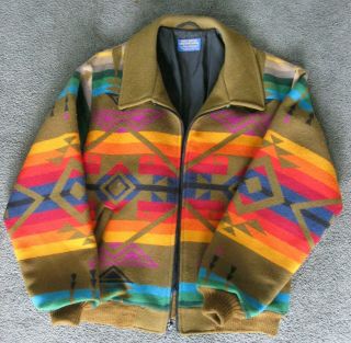 Vintage Pendleton Western Wear Jacket Native American Aztec Pattern L