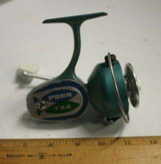 Vintage Early Penn 722 Spinning Fishing Reel Made In Usa