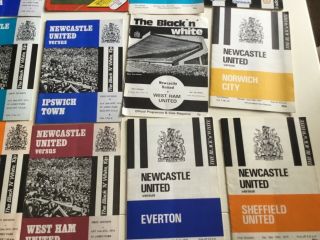 NEWCASTLE UNITED vintage PROGRAMMEs 1970s 1990s.  1994 5 or 6 signatures 3
