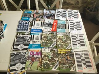 NEWCASTLE UNITED vintage PROGRAMMEs 1970s 1990s.  1994 5 or 6 signatures 5