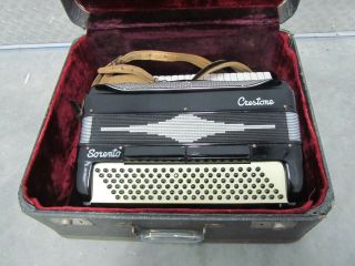 Vintage Crestone Sorento (r) Accordion In Case - Made In Italy - Number 8719