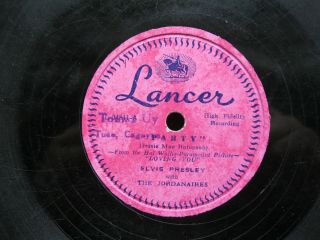 Elvis Presley 78 Rpm Party Rare Extended 3 Minute Version Pink Lancer L - 34840/1a