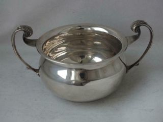 Solid Sterling Silver Sugar Bowl 1924/ Dia 8.  4 Cm/ 105 G