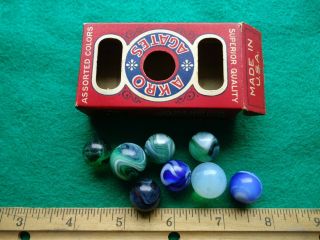 Vintage Box Set of Akro Marbles - No/Res. 6