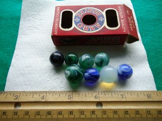 Vintage Box Set of Akro Marbles - No/Res. 7