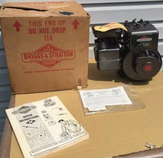 Vintage Briggs And Stratton 3hp Engine 3 Hp Motor Nos Wow Model 80202