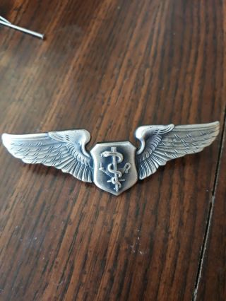 Vintage Usaaf 3 " Basic Medical Flight Nurse Pilot Wings - " S21 " Stamped