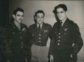 1944 Press Photo Major George Preddy And Other World War Ii Veterans - Nox50072