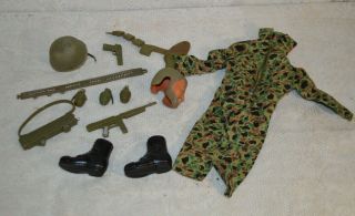 Vintage 1966 Ideal Captain Action Sgt Fury Mask And Accessories