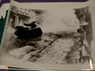 Wwii Ap Wire Photo U.  S Tank Destroyer Fires At Enemy Position Aachen 1944 Dsp562