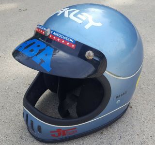 Vintage Jt Racing Usa Oakley Aba Gt 4130 Chrome Moly Motocross Bmx Bike Helmet