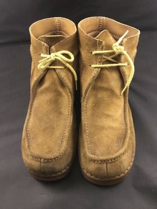 VTG Levis For Feet Orange Tab 70 ' s Brown Hand Made Moccasin Chukka Boot Shoe 11 2