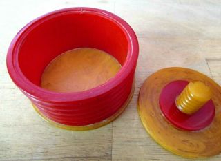 Catalin Bakelite Round Box with Lid - Vintage 3