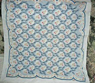 Rare Vtg Polo Ralph Lauren Signed Cotton Rosebud Print Scarf 25 " Square Japan