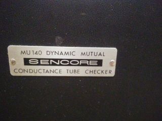 Vintage Continental Sencore MU140 Dynamic Mutual Conductance Tube Tester 7