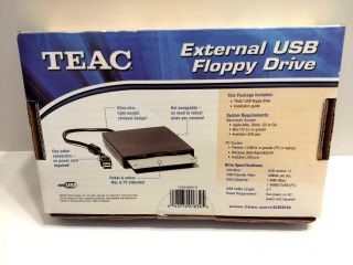 TEAC External USB Floppy Drive (FD - 05PUB),  Vintage 1.  44MB/720KB 2
