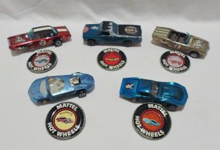 5 Vintage 1967 & 69 Hot Wheels Redline 