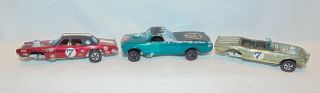 5 Vintage 1967 & 69 Hot Wheels Redline ' s,  with Buttons,  PARTS 4