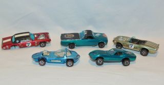 5 Vintage 1967 & 69 Hot Wheels Redline ' s,  with Buttons,  PARTS 7