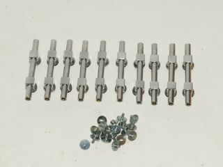 10 Vintage 1980s Tama Two Way Snare Drum Lugs,  Screws Backings