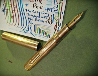 Wahl Pen X - Fine Flex 14k Gold Nib (long Tines) Fountain Pen Vtg 1920s Eversharp