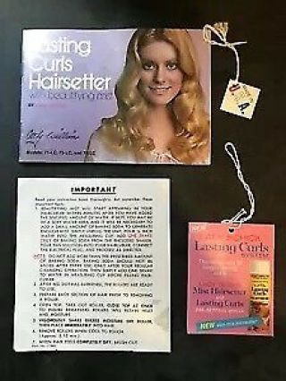 Vintage Lady Schick Lasting Curls Hairsetter Model 79LC,  Box Manuals Conditioner 6