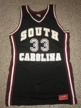 Vintage Rawlings South Carolina Gamecocks 33 Rountree Worn Basketball Jersey