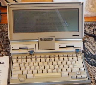Ibm Vintage Laptop Pc Convertible (model 5140),  Power Supply,  Disks,  Powers On