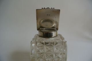 English Sterling Silver & Glass Inkwell Birmingham 1862 6