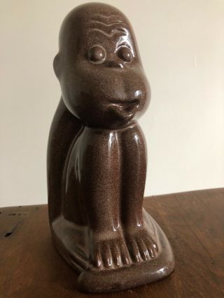 Hard To Find - Famous California Howard Pierce Vintage Ceramic Sitting Monkey 10”