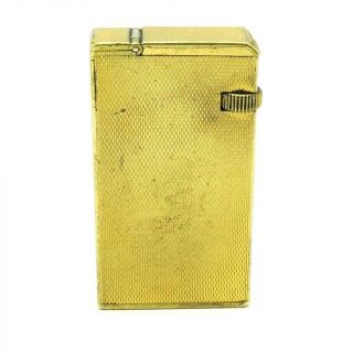 Vintage 1940 ' s Dunhill Broadboy Half Cap Petrol Lighter Gold Plate - 2