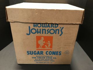Vintage Howard Johnsons Chef Boy Dog Sugar Ice Cream Cones Box W Lid