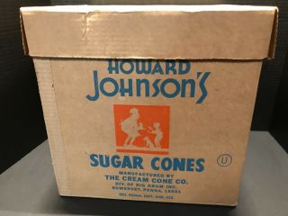 Vintage Howard Johnsons Chef Boy Dog Sugar Ice Cream Cones Box w Lid 2