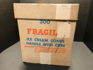 Vintage Howard Johnsons Chef Boy Dog Sugar Ice Cream Cones Box w Lid 3
