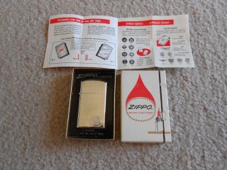 Vintage Zippo Slim Chrome Uss United States Steel Lighter 1972