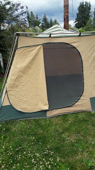 VINTAGE Sears 6 Person HILLARY CANVAS 9x11 Family Camping TENT. 4