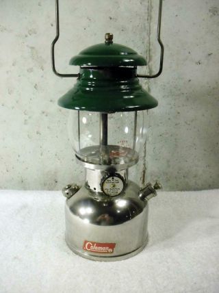 Vintage Coleman Model 202 Professional Camping Gas Lantern Single Mantle 9 61