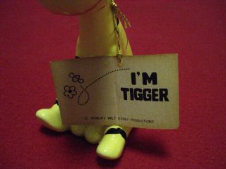 Rare Vintage Disney Yellow Tigger - Enesco Japan Winnie the Pooh Figure Tag 1964 7