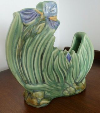Vintage Weller Pottery Iris Ceramic Step Vase 7 ½ inches; 3