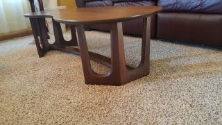 vintage mid century kidney shaped coffee table 2