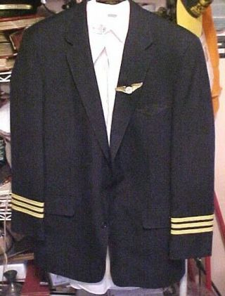 Wonderful Vintage Twa Airlines Pilots Uniform,  And Hat Great For Masquarade