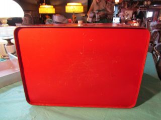 Vintage 1950s - 60s Coca Cola Coke Cooler Red Metal Ice Chest Cooler Galvanized 9