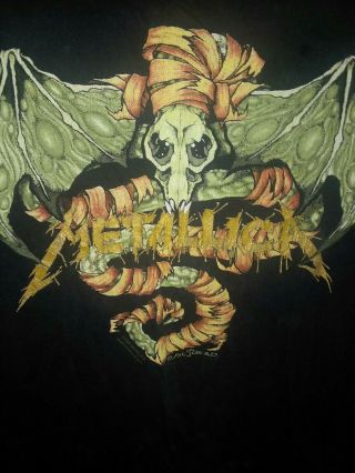 Vtg 90s Metallica Wherever I May Roam Pushead T - Shirt
