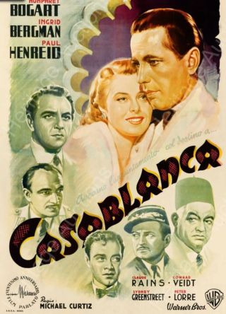 Movie 16mm Casablanca Feature Vintage 1942 Drama Film Humphrey Bogart