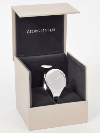 Georg Jensen Vintage Viviana Stainless Steel Bangle Watch 326